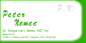 peter nemec business card